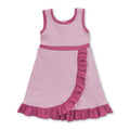 Sleeveless hot pink ruffle girls athletic dresses
