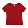 Short sleeves red kids girls summer yoga active top