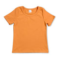 Short sleeves orange kids girls summer yoga active top