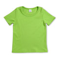 Short sleeves green kids girls summer yoga active top