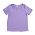 Short sleeves purple kids girls summer yoga active top