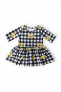 Iowa Plaid Tigerhawk 3/4 Sleeve Twirl Bodysuit