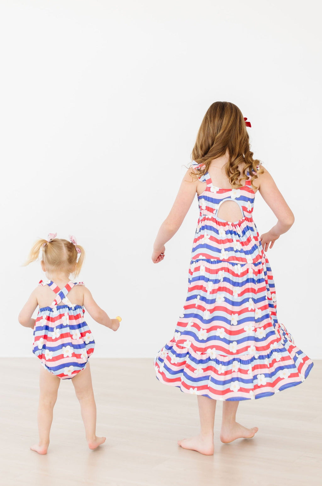 SALE July Vibes Ruffle Cross Back Romper