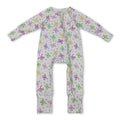 long sleeves purple green yellow bows polka baby romper