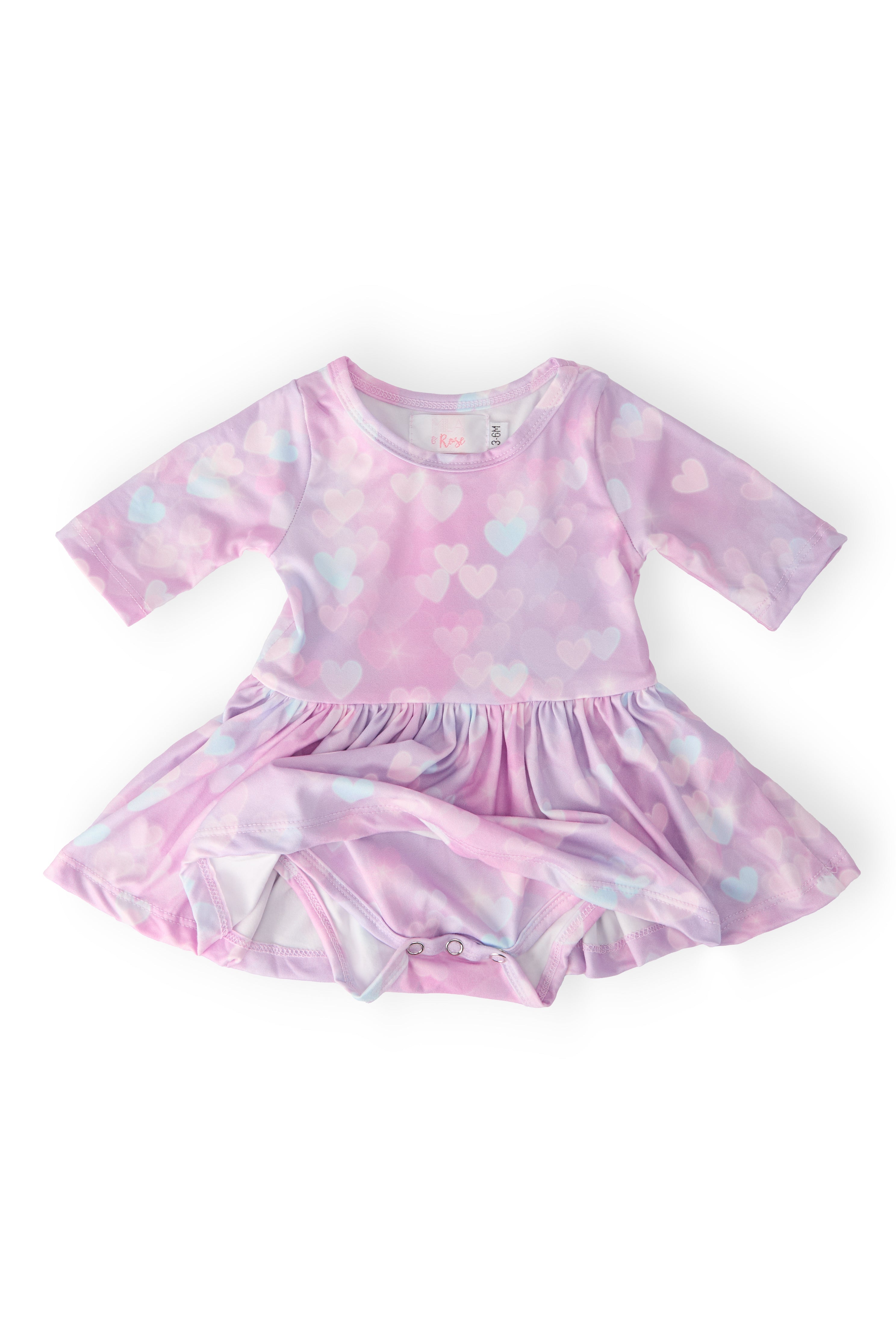Love Story 3/4 Sleeve Twirl Bodysuit