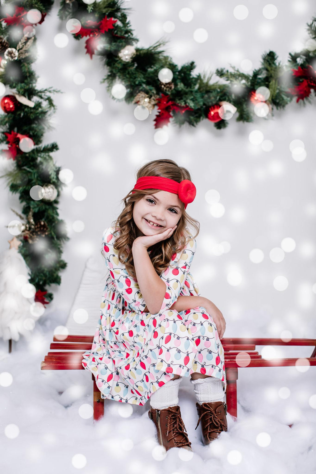 Merry & Bright 3/4 Sleeve Pocket Twirl Dress