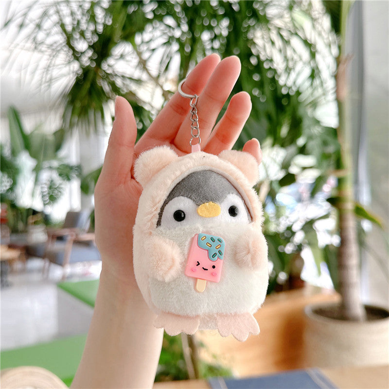 Crossdressing Penguin Doll Ice Cream Small Pendant Shaper Doll