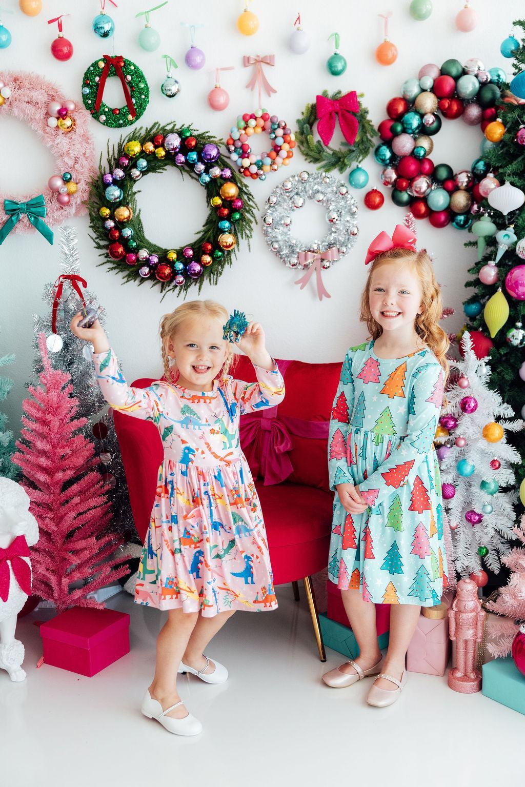 Oh Christmas Tree L/S Pocket Twirl Dress