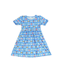 All The Buzz Short Sleeve Milk Silk Dress