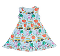Back To School White Tank Ruffle Milk Silk Dress