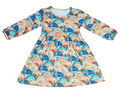 Boho Desert Long Sleeve Milk Silk Dress