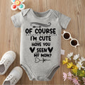 I Know I'm Very Cute Exquisite Print Pure Cotton Cloths Comfortable Onesie Bodysuit for Baby Jumpsuit for 0 To 12 Months Newborn