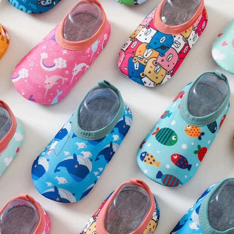 Children Swimming Surf Sports Sneakers Four Season Anti-slip Aqua Swim Floor Socks Baby Kids Cartoon Pool Beach Water Shoes