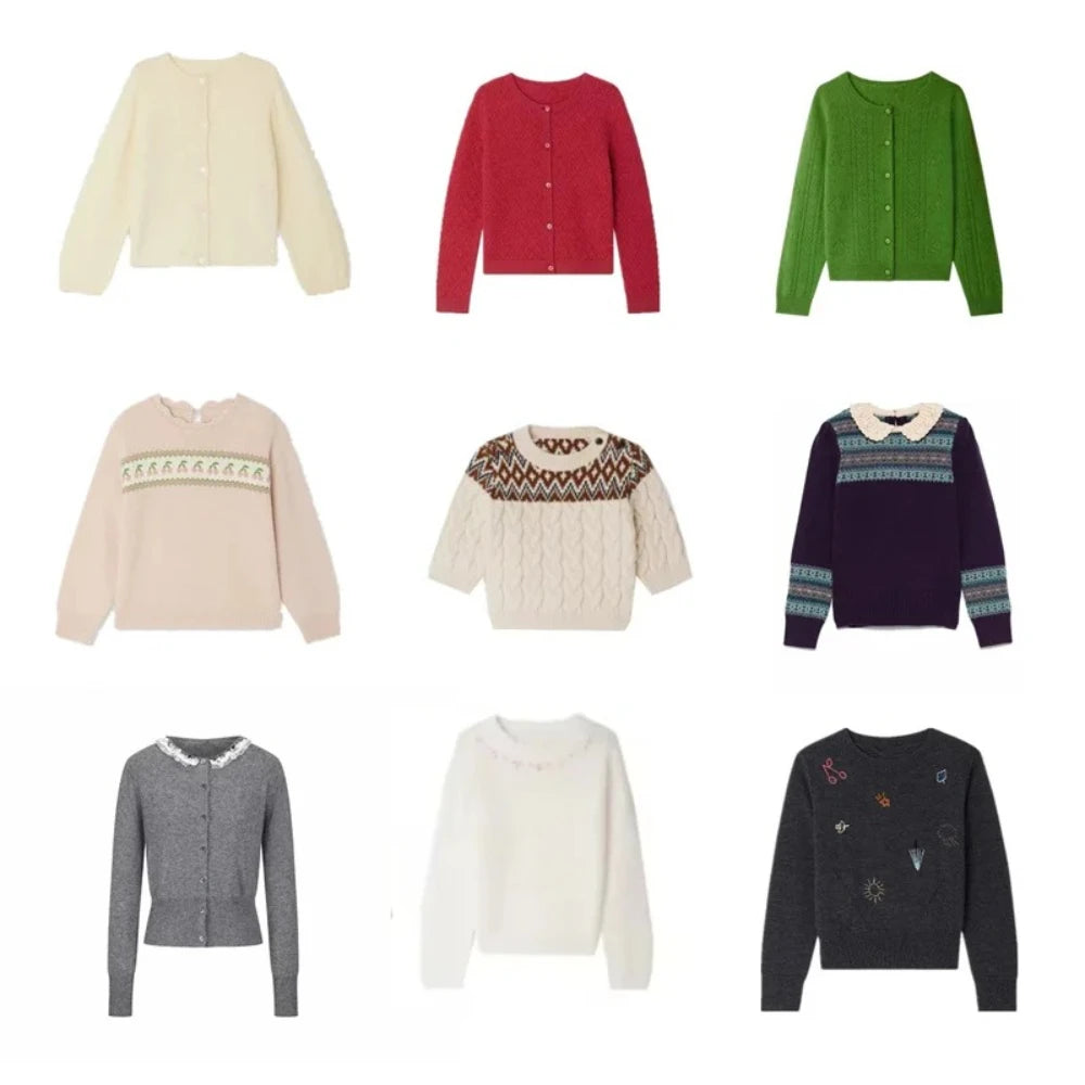 Girls Sweater BP Brand 2026 New Winter Cherry Baby Cardigan Cute Boys Tops Kids Clothes Pink Knitted Sweater Children Outwear
