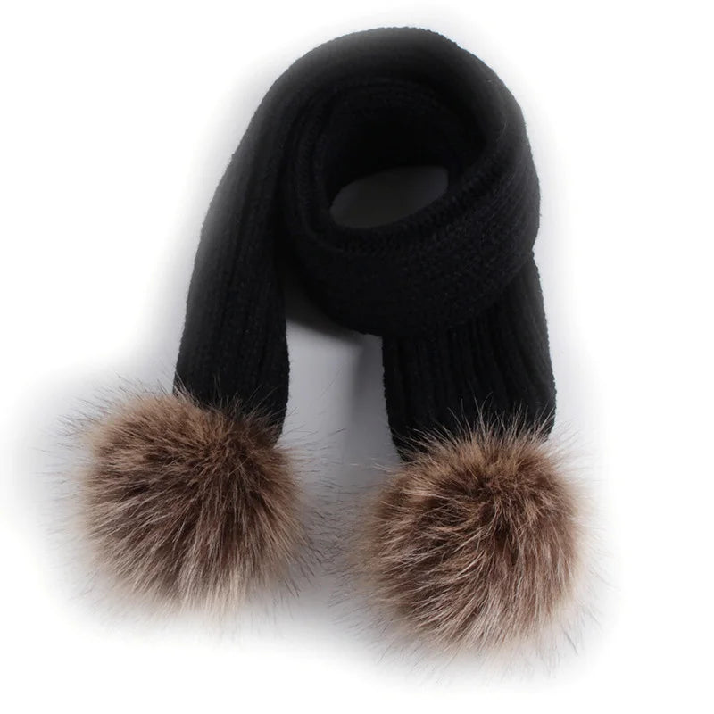 Fashion Plaid Stripe Winter Scarf for Boy Girl Korean 1-8 Years Kids Thick Warm Knit Neckerchief Outdoor Windproof Neck Covers