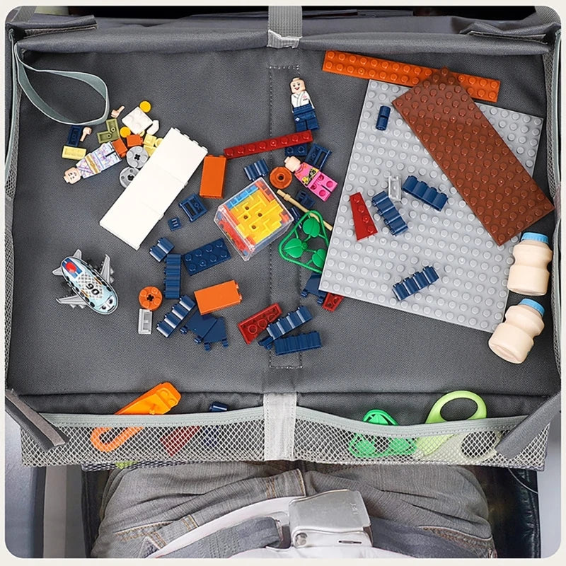Kids Travel Tray for airplanes Seats Travel Desk Foldable & Adjustable Lap Desk for Children Entertainment & Learning
