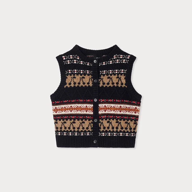 Girls Sweater BP Brand 2026 New Winter Cherry Baby Cardigan Cute Boys Tops Kids Clothes Pink Knitted Sweater Children Outwear