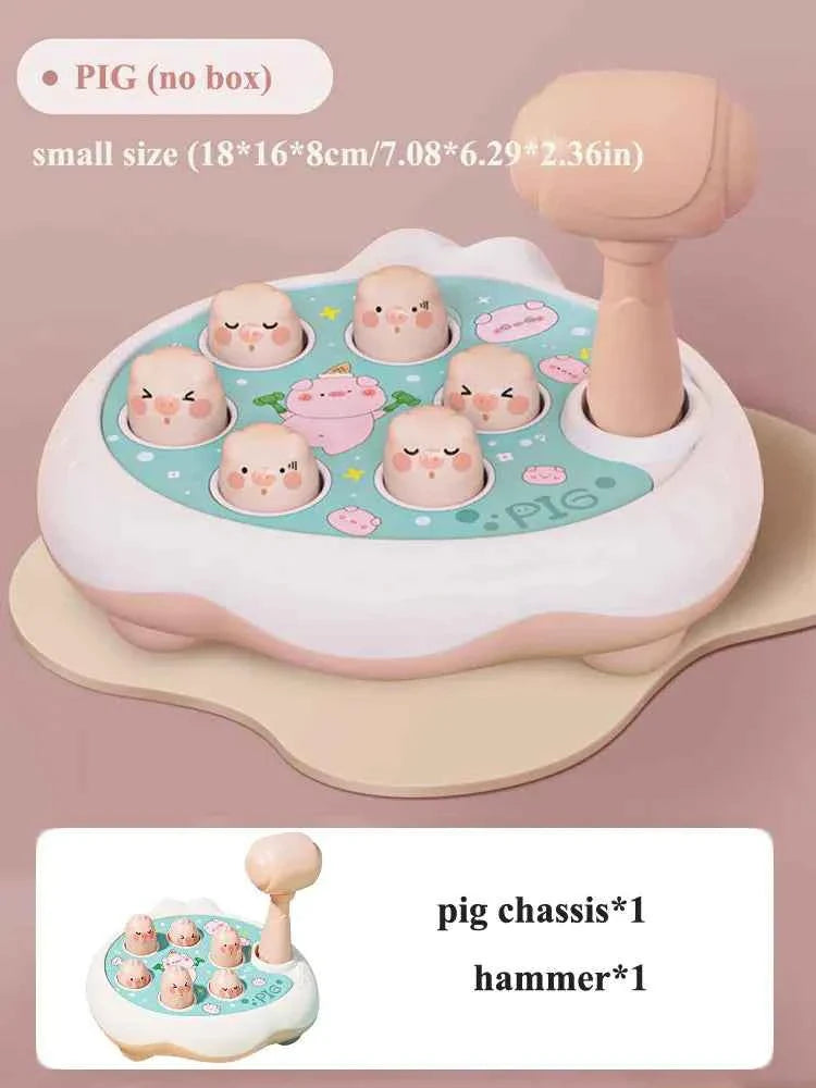Duck/Frog/Pig Baby Toy Montessori Learning Game Educational Puzzle Gift for 12 24 Months Toddler Boy/Girl with Hammer