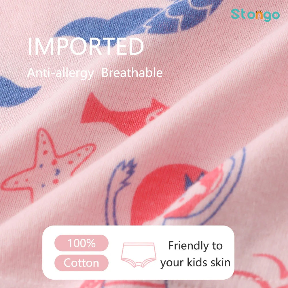 6 Pcs Kids Little Girls Underwear Toddler Baby 100% Cotton Soft Briefs Panties Cartoon Big Girls Undies 1-10 Years