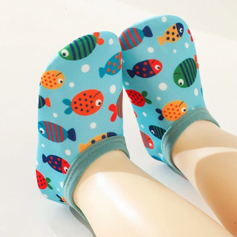 Children Swimming Surf Sports Sneakers Four Season Anti-slip Aqua Swim Floor Socks Baby Kids Cartoon Pool Beach Water Shoes