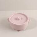 300ml Baby Training Bowl with Lid, 300ML 2-in-1 Stainless Steel & Silicone Feeding Set, Unbreakable Weaning Bowl
