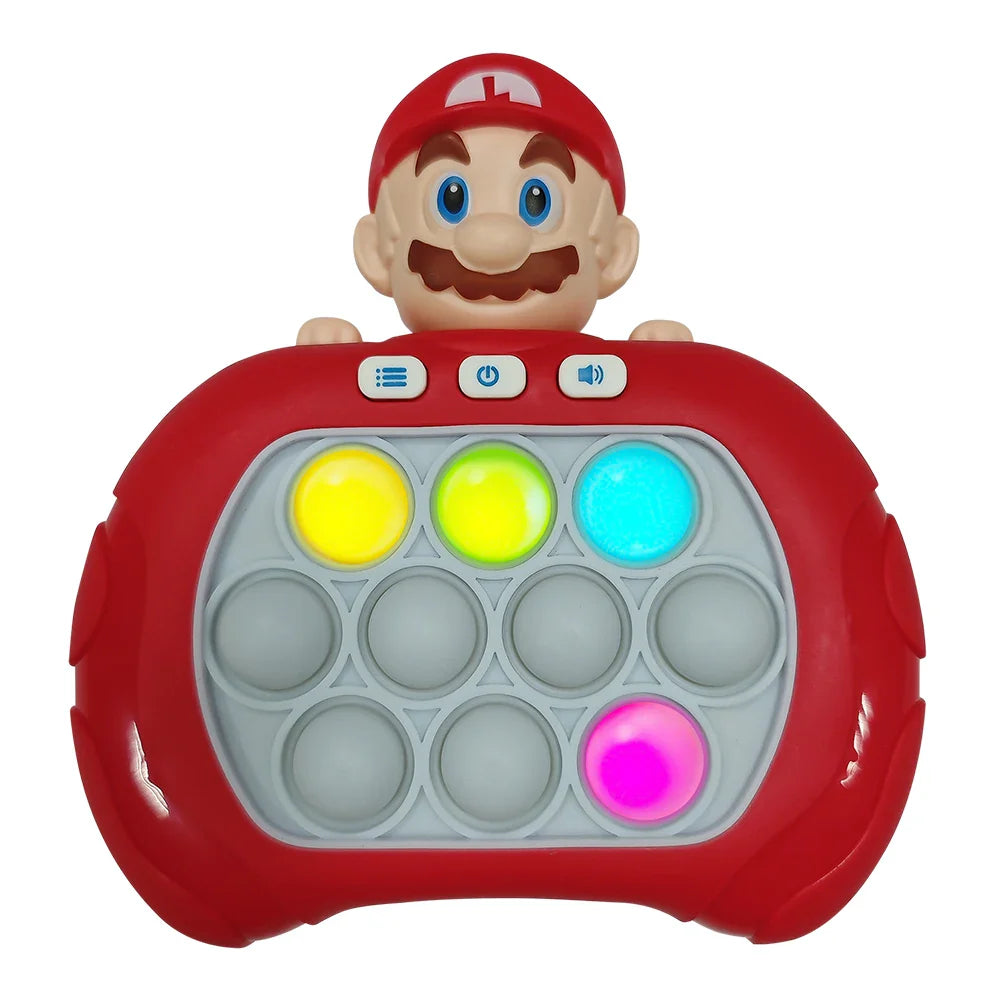2024 New Quick Push Game Pop Up Fidget Bubble Electronic Pop it Pro Game Light AntiStress Toys For Adult Kids Gift 2024