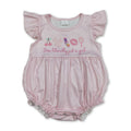 I'm literally just a girl ruffle make up baby romper