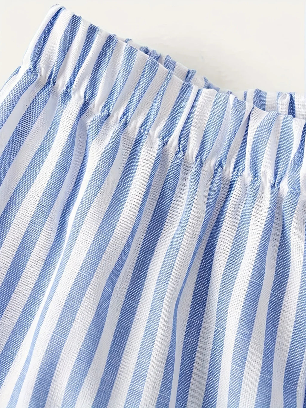 Kids Girls Two Piece Summer Clothes, Striped Ruffle Camisole Top + Loose Wide Leg Pants Outdoor Holiday Daily Wear