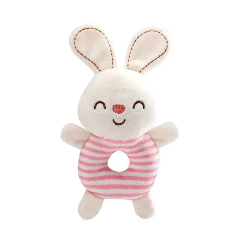New Baby Rattle Toys Cartoon Animals Plush Infant Hand Ring Bed Toys for Newborn 0-24 Months Toddler Early Educational Toy