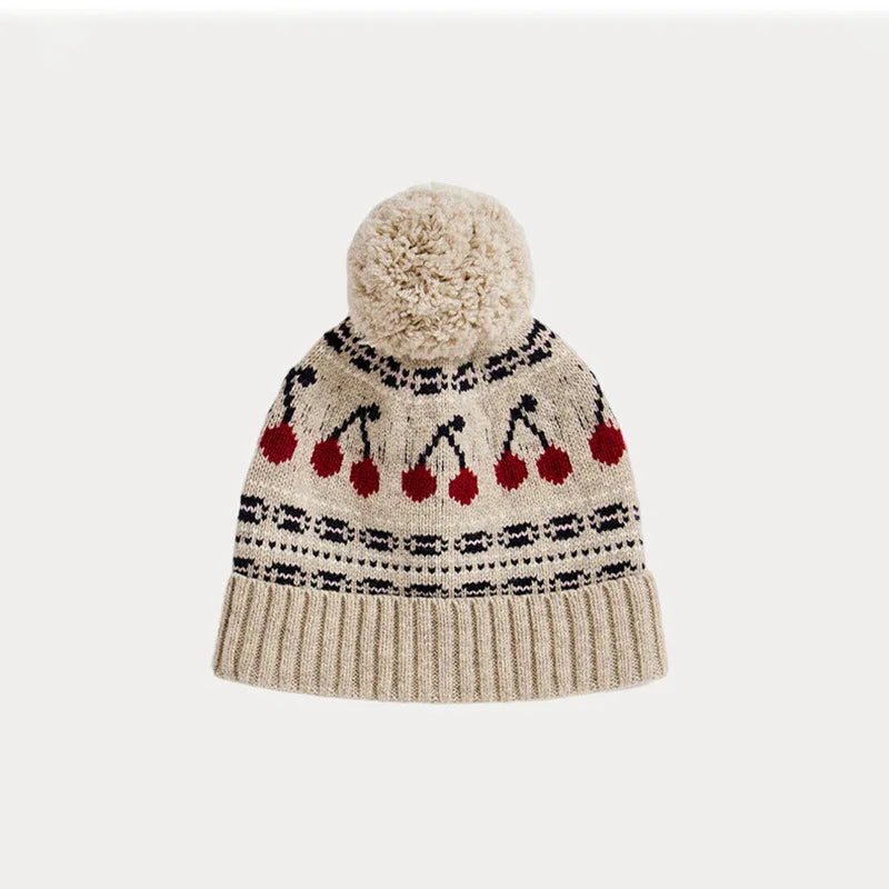 Girls Sweater BP Brand 2026 New Winter Cherry Baby Cardigan Cute Boys Tops Kids Clothes Pink Knitted Sweater Children Outwear