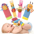 Baby Toys 0-12 Months Kids Animal Socks Wrist Strap Rattle Baby Foot Socks Wrist Strap Toddler Socks Pacifier Toys Baby Gifts