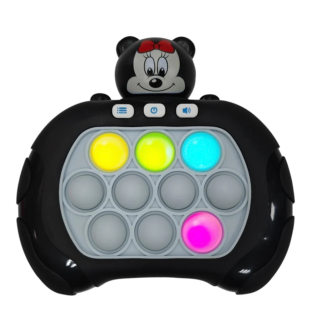 2024 New Quick Push Game Pop Up Fidget Bubble Electronic Pop it Pro Game Light AntiStress Toys For Adult Kids Gift 2024