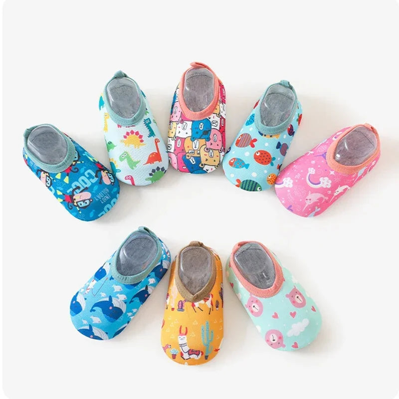 Children Swimming Surf Sports Sneakers Four Season Anti-slip Aqua Swim Floor Socks Baby Kids Cartoon Pool Beach Water Shoes