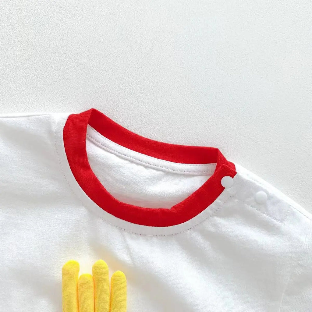 Baby Infant Clothes Girls Boys Summer Onesie with Sock 3D French Fries Cute Jumpsuit 100% Cotton  Newborn Clothes