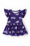 TCU Purple Frog S/S Flutter Twirl Bodysuit