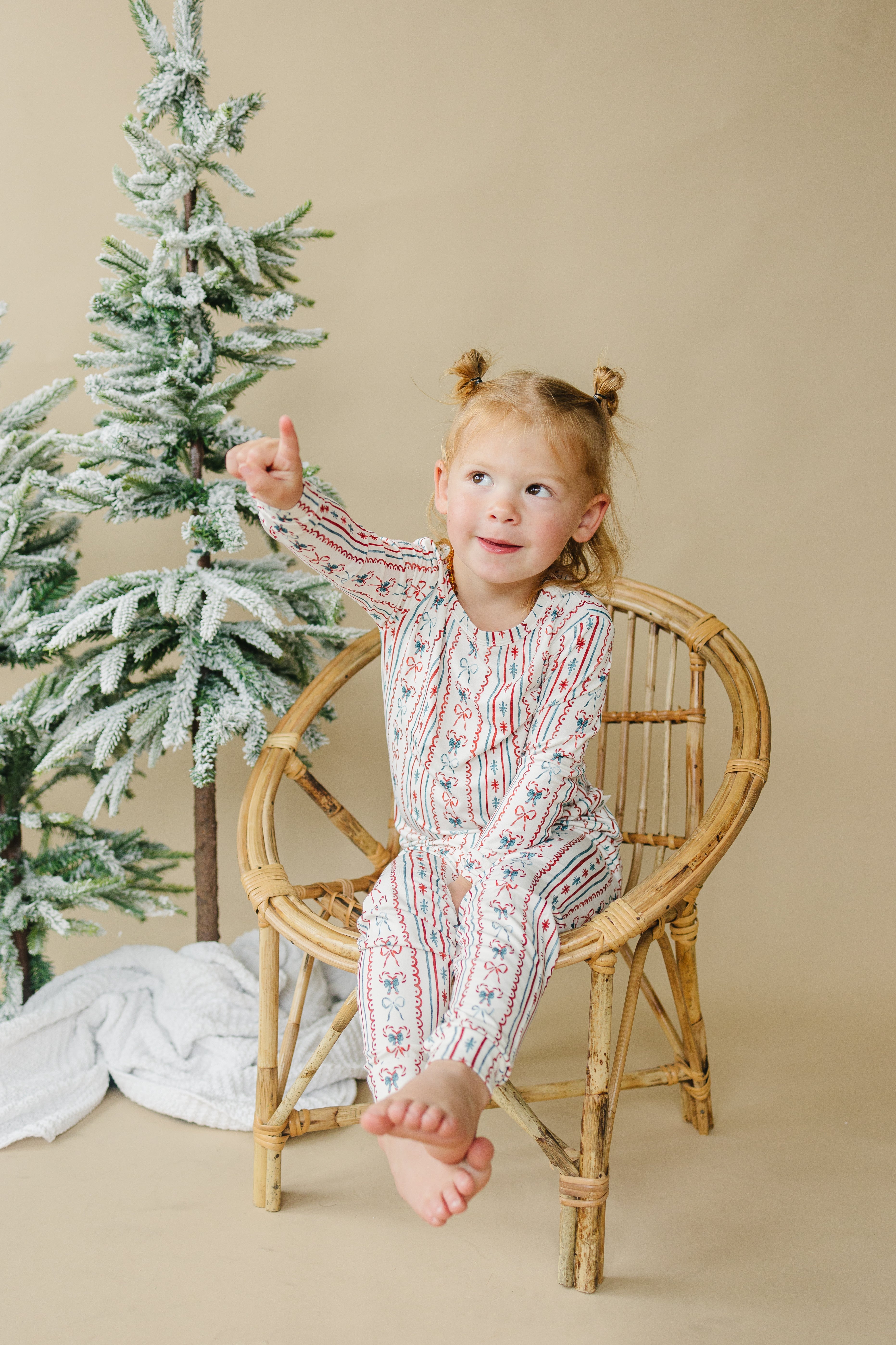 Candy Cane Lane Bamboo Christmas Pajamas - 2pc Set