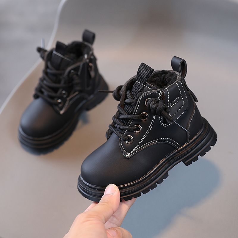 Baby Soft Bottom Short Boots High-top With Velvet Thickening Thermal Cotton Shoes