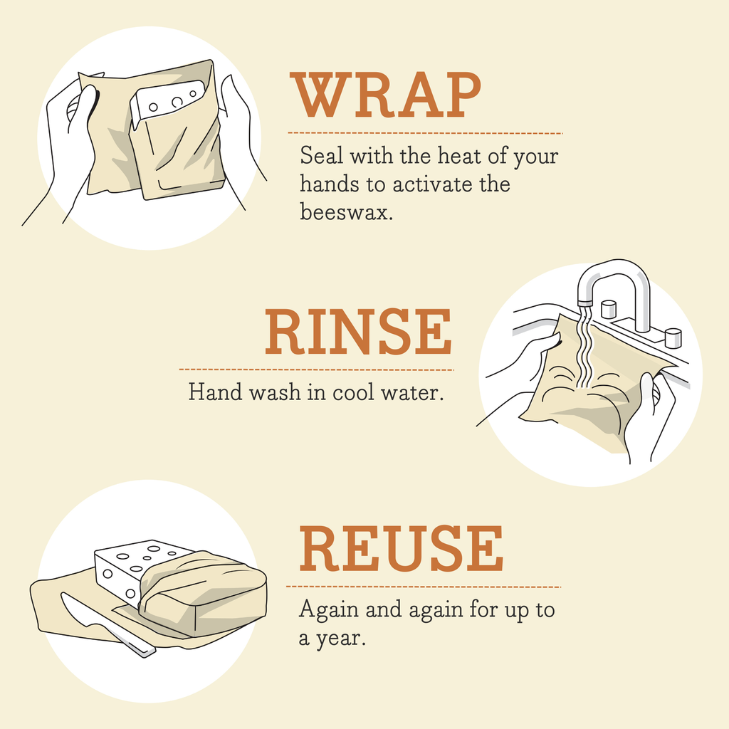 Bee's Wrap - Assorted 3 Pack - Meadow Magic, Plant Based Wax