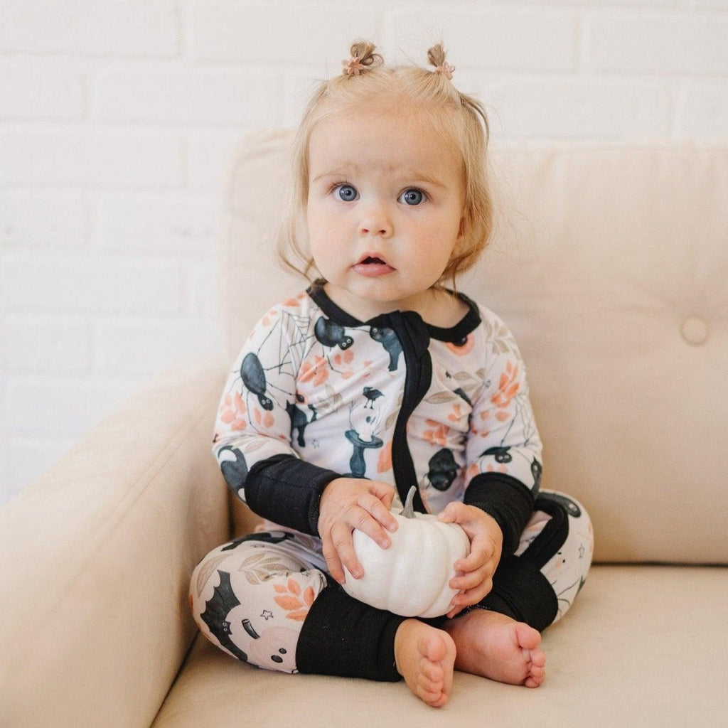 Boo Bash Halloween Bamboo Zippy Romper Pajamas *Newborn & 0-3 months only