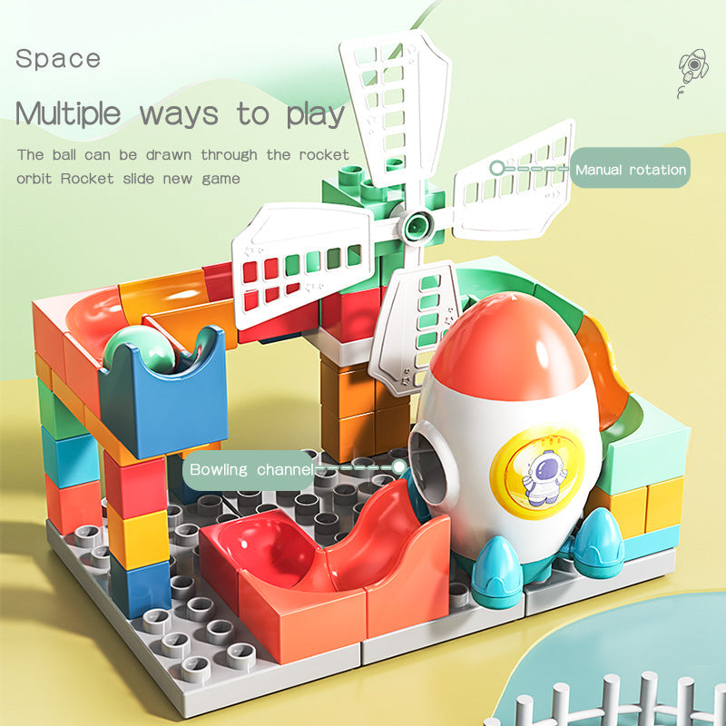 Aerospace Orbital 71 Large Particle Children's Slide Assembled Building Blocks