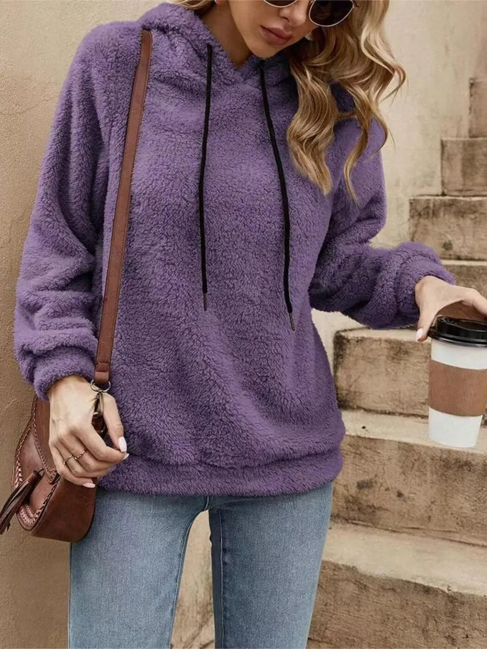 Drawstring Long Sleeve Hoodie