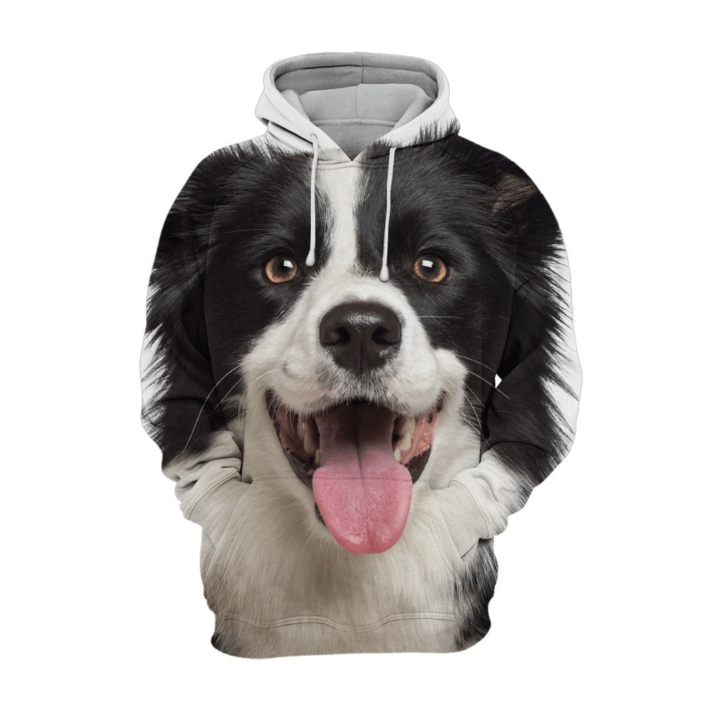 Animal Dog Print Hoodie Winter Hoodie Man's Sportswear