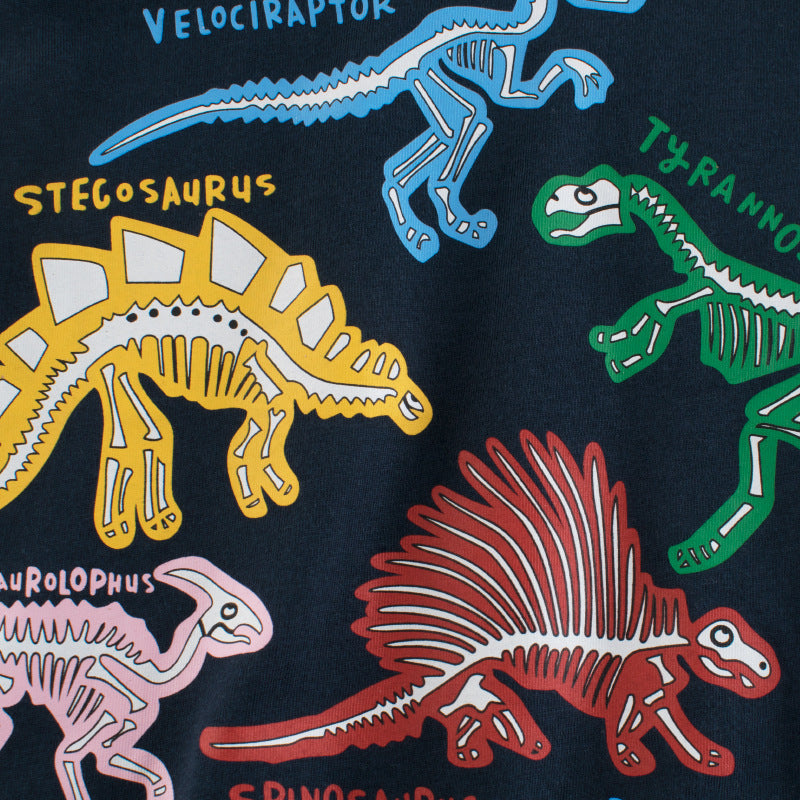 Short-sleeved T-shirt Dinosaur Cartoon Baby Clothes