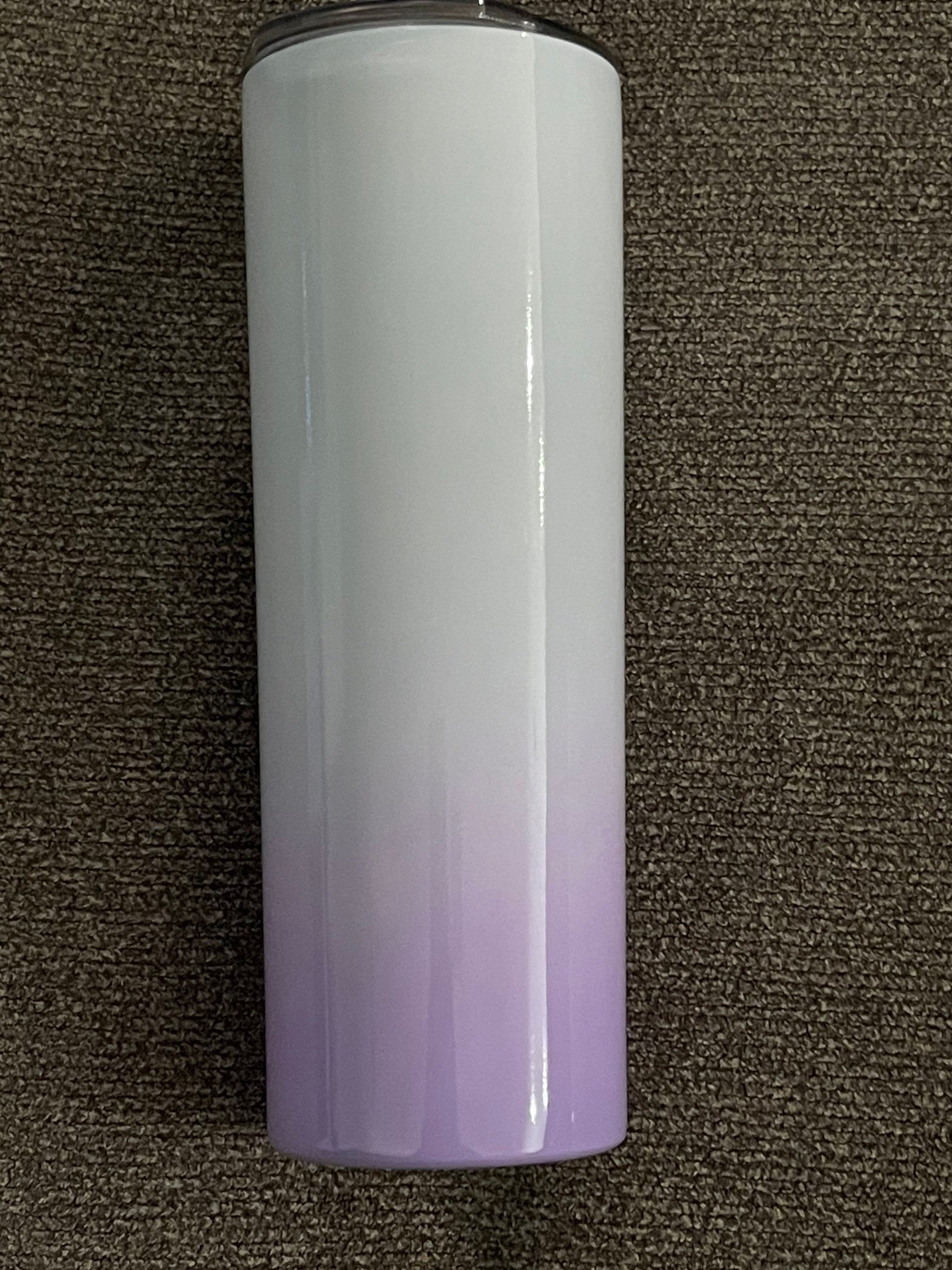 Blank Skinny Ombre 20oz Tumbler Stainless Sublimation Tumbler kit W/Straw & lid BPA Free