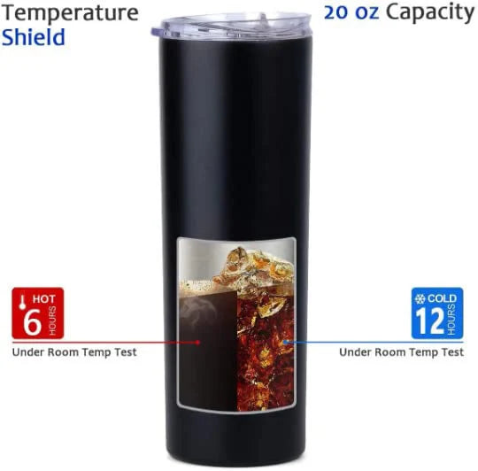 Sublimation 25 Pack 20oz Blank Gloss or Matte White Straight Stainless Tumblers Tumbler Coffee Cup w/straw, & box