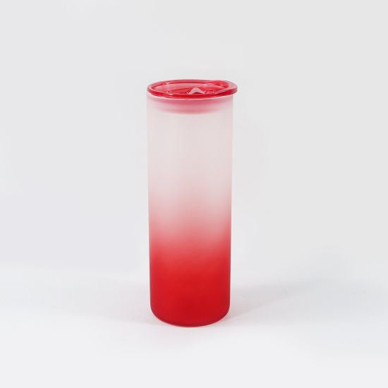 25oz Sublimation blank glass Ombre gradient Tumblers (Includes leak proof color Lid & Straw)