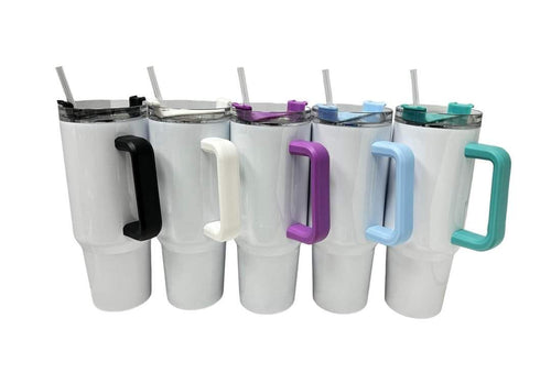 40oz Sublimation Tumbler w/ Handle stainless