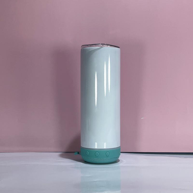 Bulk Pack 20oz Sublimation Bluetooth speaker tumbler. Music Tumblers W/ Lid, Speaker & Straw