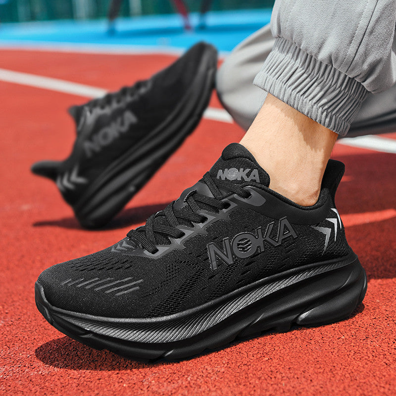 Men's fashion shoes breathable mesh thick-soled running shoes marathon outdoor running shoes