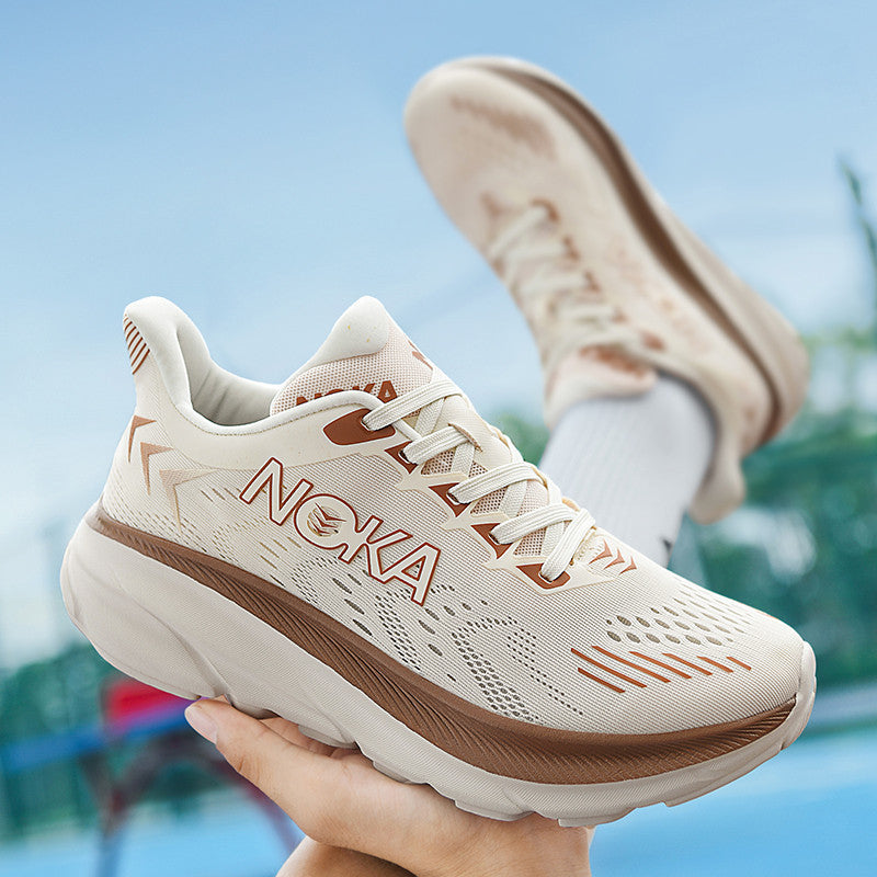 Men's fashion shoes breathable mesh thick-soled running shoes marathon outdoor running shoes